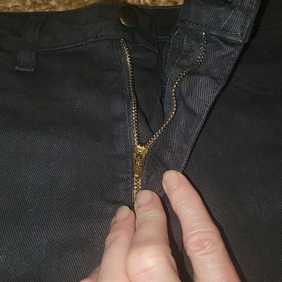 DENIM American Apparel Charcoal Grey Denim mini skirt Small Y2K Hipster - Picture 5 of 16